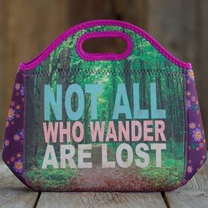 Natural Life Colorful Quote Lunch Box w/ Flowers